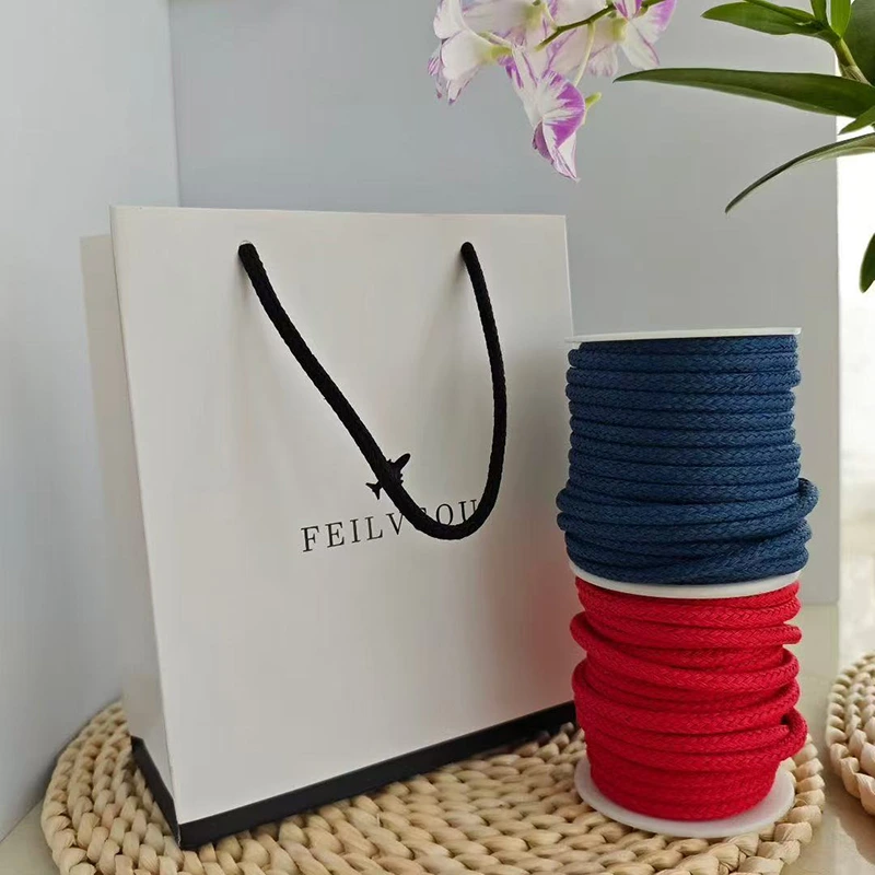 Core-wrapped Braided Paper Rope